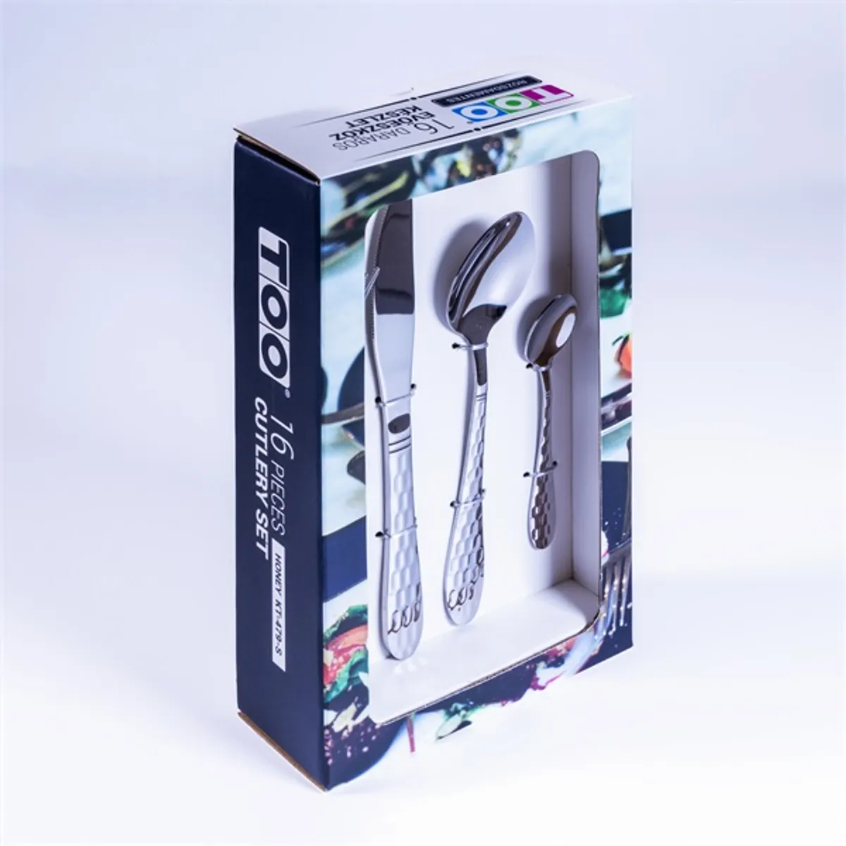 TOO KT-479 S Honey Silver 16 db-os ezüst evőeszköz készlet #2