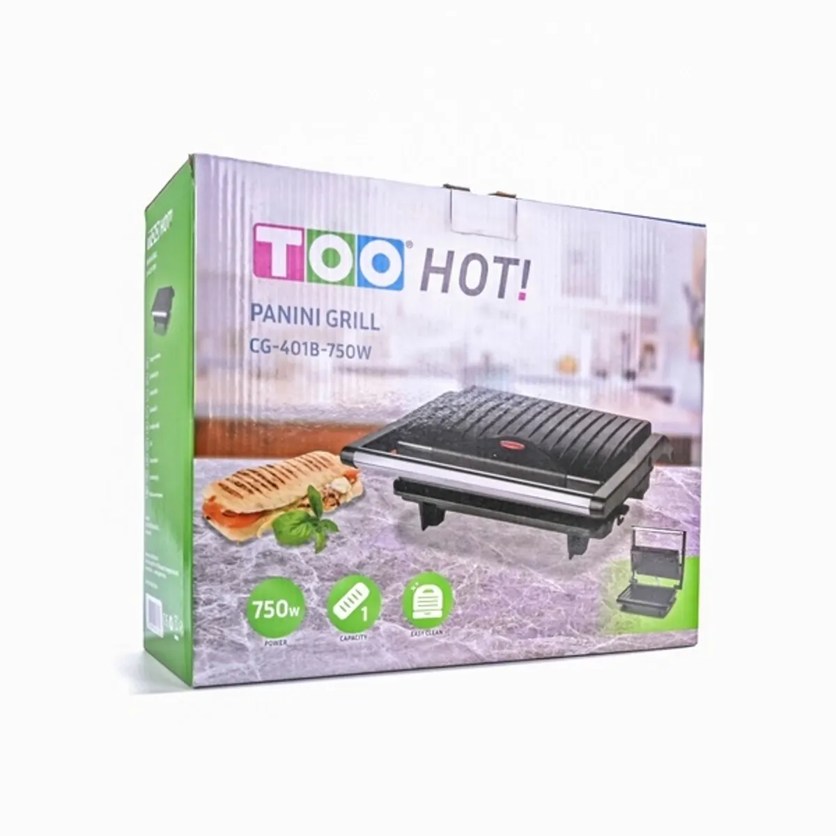 TOO CG-401B-750W fekete kontakt grill #2