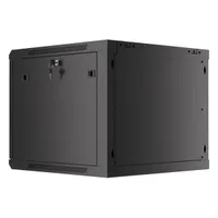 Lanberg WF01-6609-10B 19" 9U SZÉL:600mm MÉLY:600mm MAG:512mm lapraszerelt üvegajtós fekete fali rack szekrény #8