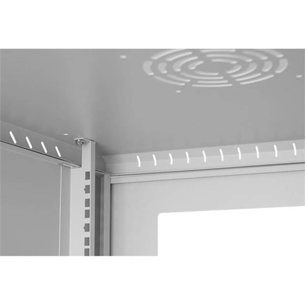 Stalflex RC19-12U-600GG 19" 12U 600 mm mély lapraszerelt szürke üvegajtós fali rack szekrény #3