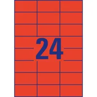 Avery 3448-10 70x37mm 240db-os piros univerzális etikett #3