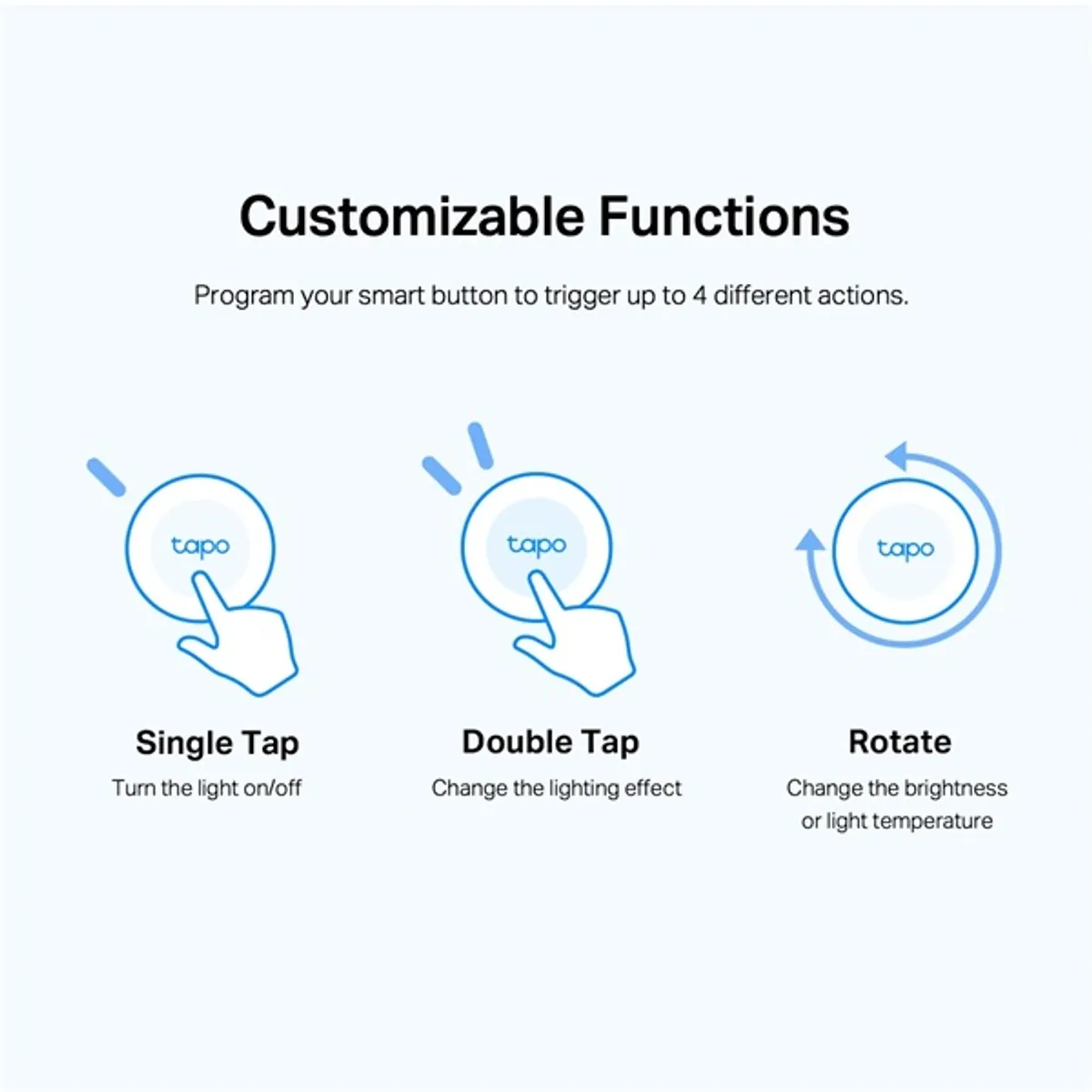 TP-Link Tapo S200B fehér okosotthon-vezérlő gomb #6