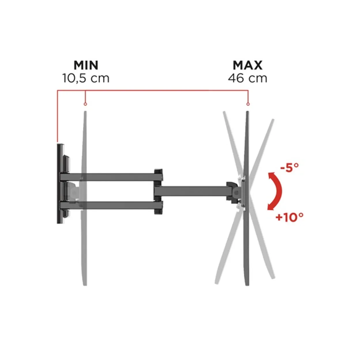 Meliconi Flatstyle FDR 400 Fast Block 40"- 65" fali TV konzol #7