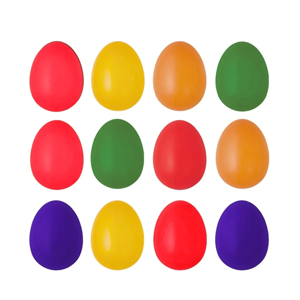 IRIS dekor műanyag tojás x12 színes 4x6cm #1