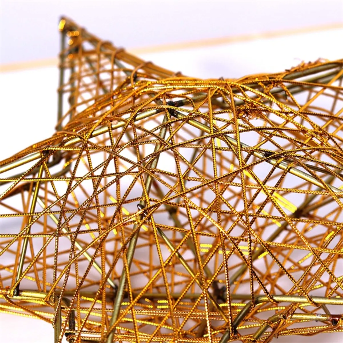 Iris Csillag alakú 40cm/arany színű festett fém dekoráció #3