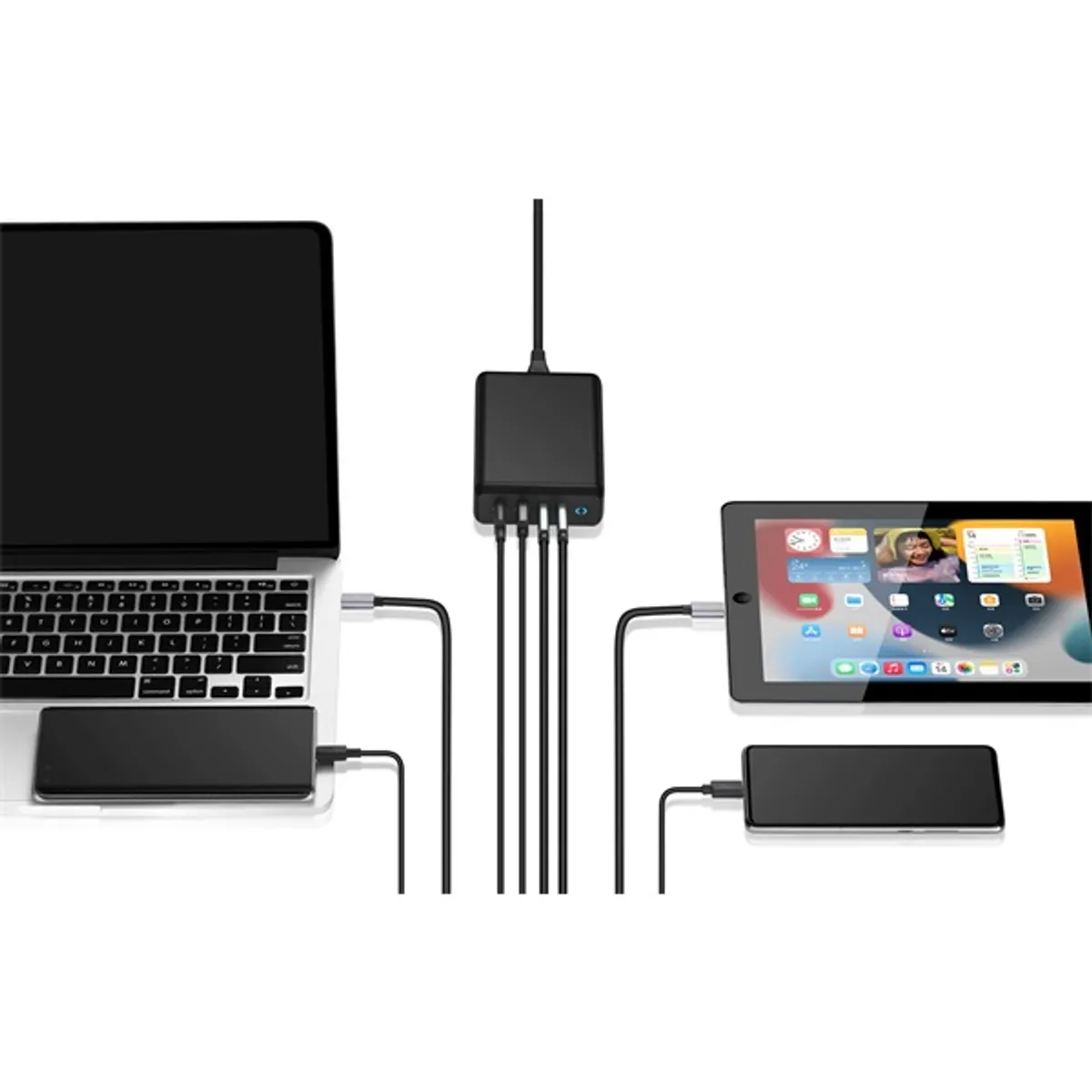 AVAX DC637 DESKY+ 200W GaN 4xType C (PD 3.0) gyorstöltő elosztó #8