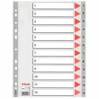 Esselte A4 1-12 műanyag regiszter #1