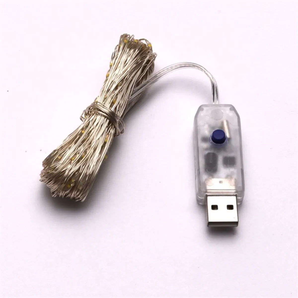 Iris 8 programos 10m/távirányítós/meleg fehér/100db LED-es/USB-s fényfüzér, fénydekoráció #3