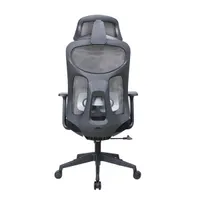 IRISOffice Mirage fekete ergonómikus, szövet-hálós irodai forgószék fej és háttámasszal #5