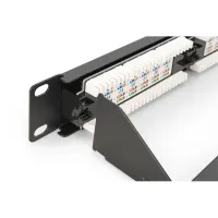 DIGITUS DN-91624U-CR 19" 1U 24port Cat.6 kompakt fekete árnyékolatlan Patch Panel #6