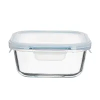 TOO KT-87 üveg 800 ml-es hőálló négyzet alakú ételtároló csatolható műanyag tetővel #2