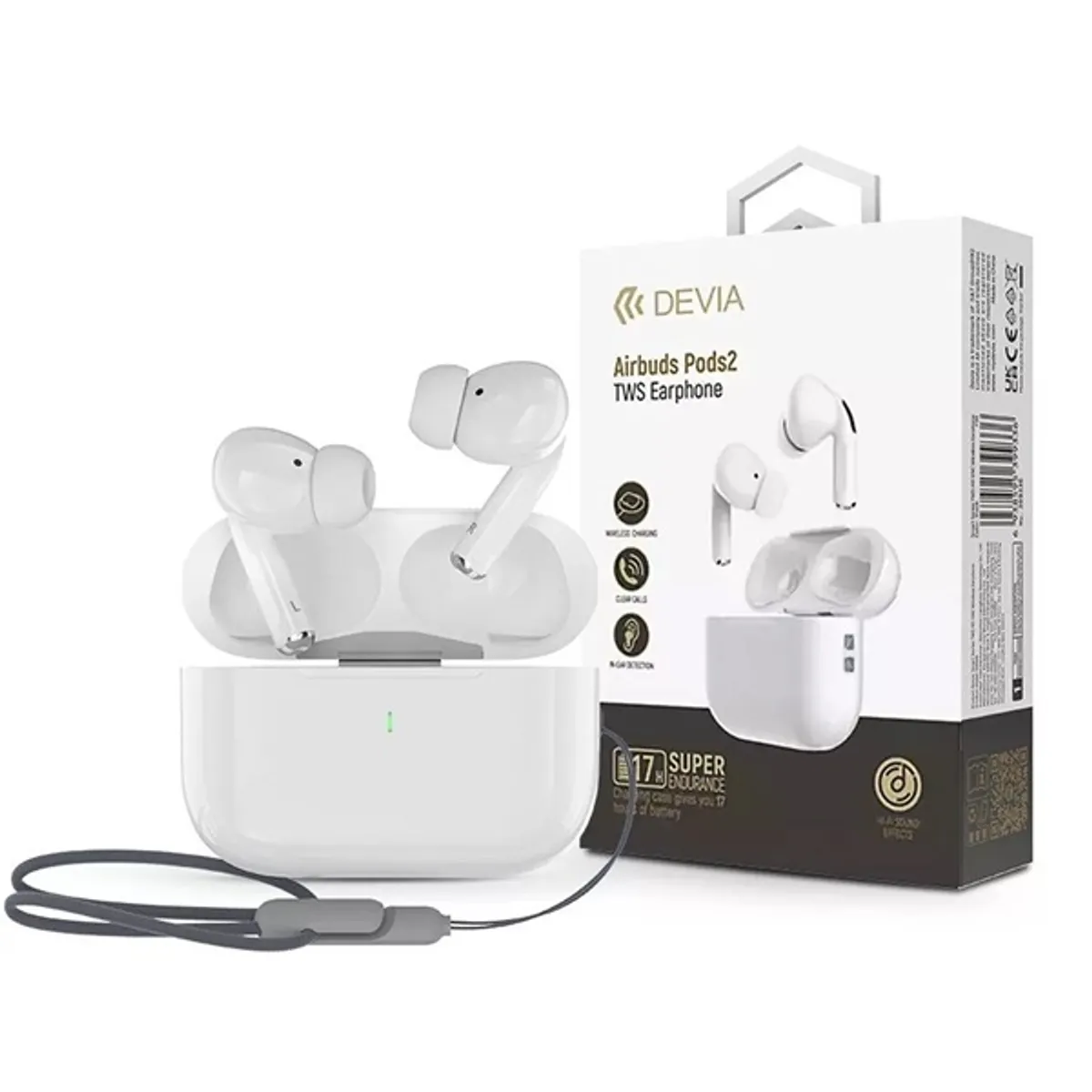 Devia ST399138 Airbuds Pods2 True Wireless Bluetooth fehér fülhallgató #1