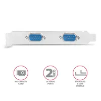 Axagon PCEA-S2N 2 db soros portos 1 sávos PCI-Express kártya #2