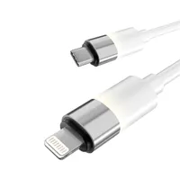 AVAX CB315 GLOWY 2m 27W USB-C - Lightning fehér gyorstöltő kábel #1