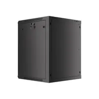 Lanberg WF01-6615-10B 19" 15U SZÉL:600mm MÉLY:600mm MAG:774mm lapraszerelt üvegajtós fekete fali rack szekrény #8