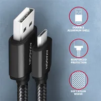 Axagon BUMM-AM20AB micro USB 2.0 B - USB 2.0 A 2 m fekete kábel #3