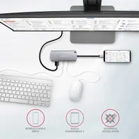 Axagon HMC-6M2 SUPERSPEED USB-C COMBO ezüstfekete  6IN1 HUB #6
