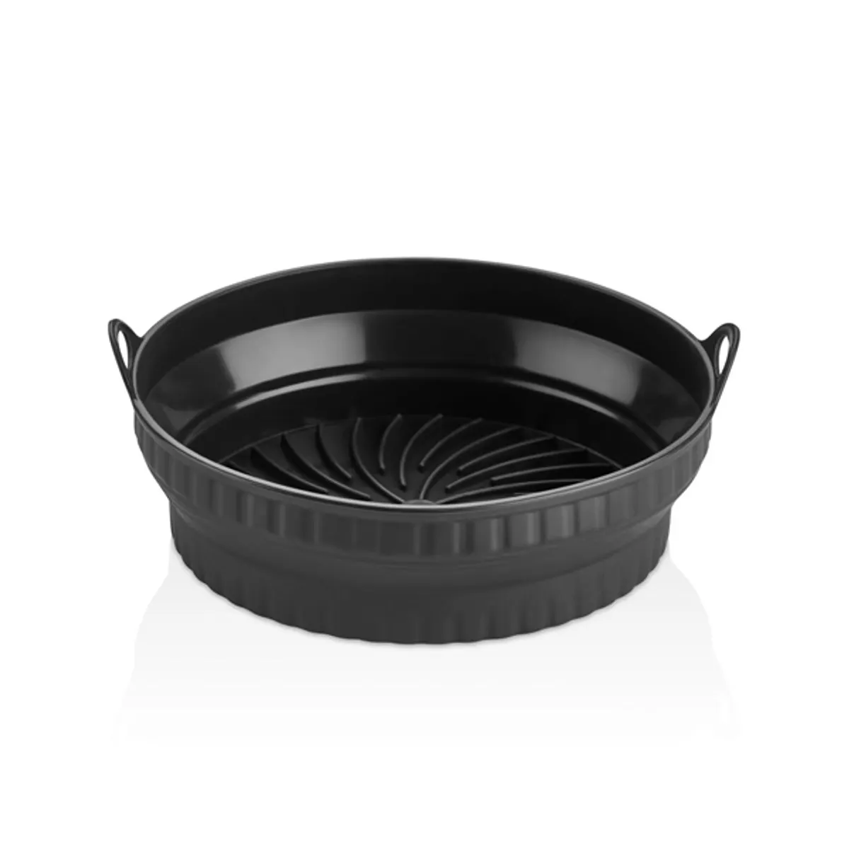 TOO összecsukható kerek szilikon forma forrólevegős sütőhöz (air fryer) 21cm átmérő, szürke, fekete vagy piros SL-3252 #1