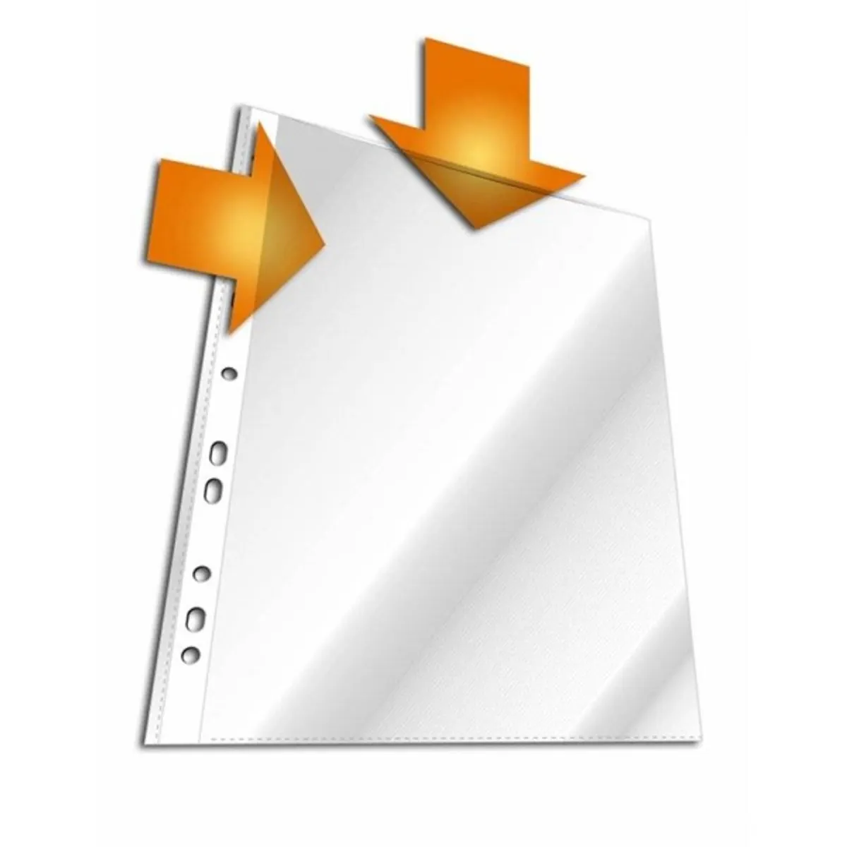 Durable A4 45mic oldalt-felül nyíló 10db-os narancsos lefűzhető genotherm #1