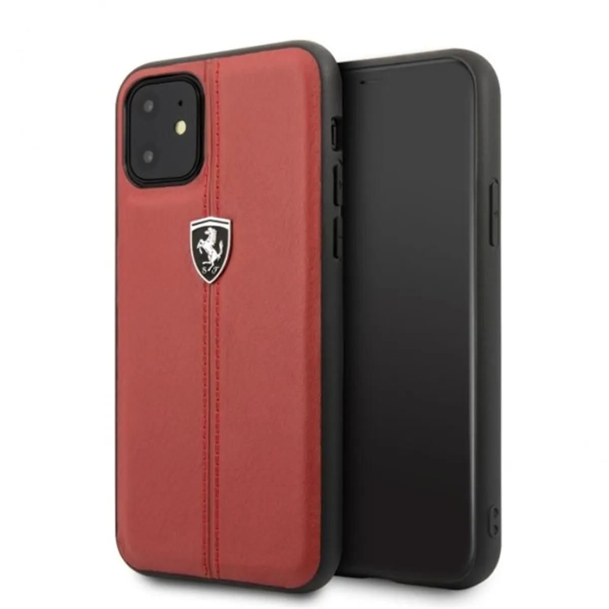 FERRARI iPhone 11 Pro Max függőlegesen csíkozott piros hátlap #1