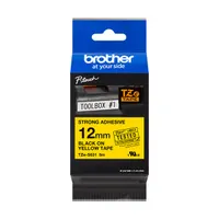 Brother Ptouch TZe-S631 12mmx8m sárga alapon fekete betűs laminált szalag #2