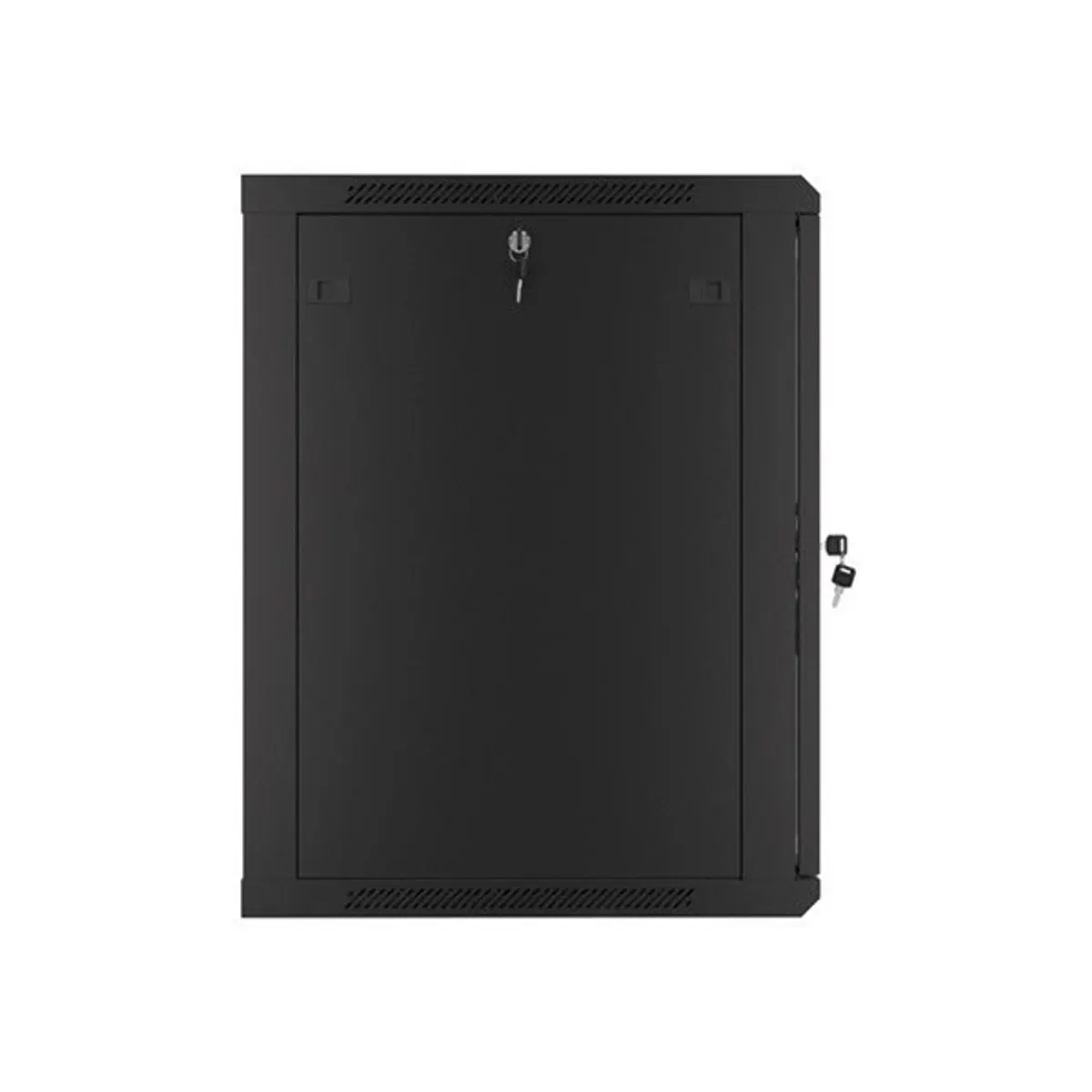 Lanberg WF01-6615-10B 19" 15U SZÉL:600mm MÉLY:600mm MAG:774mm lapraszerelt üvegajtós fekete fali rack szekrény #6