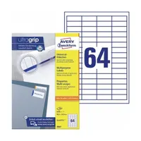 Avery 3667 QP 48,5x16,9mm univerzális 6400db-os fehér etikett #2