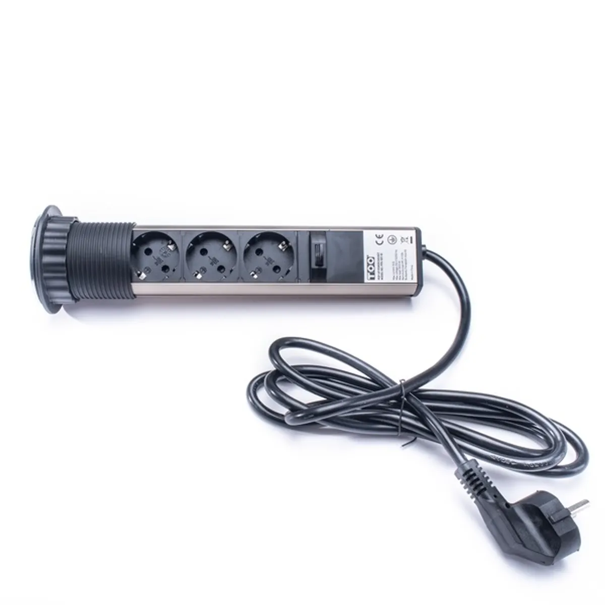 TOO PPS-301-3C IP20, 3x 2P+F, króm asztalba süllyeszthető elosztó #1