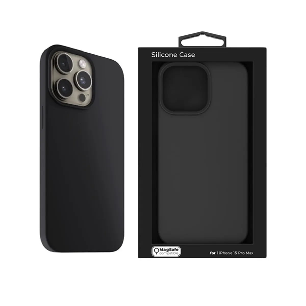 NextOne IPH-15PROMAX-MAGCASE-BLACK iPhone 15 Pro Max fekete szilikon MagSafe hátlap #1