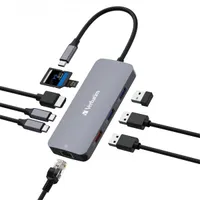 Verbatim 32152 USB-C Pro Multiport CMH-09 9in1 ezüst HUB #2