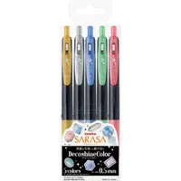 Zebra Sarasa Clip 0,5 Decoshine 5 Colour Set zselés toll