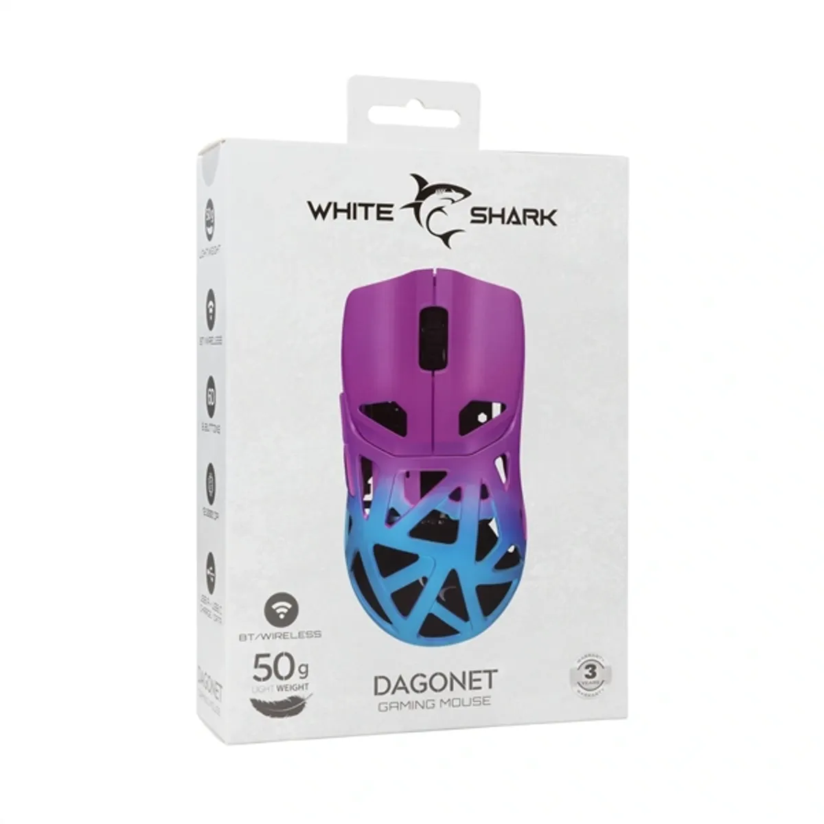 White Shark WGM-5019BLP DAGONET vezeték nélküli kék/lila gamer egér #7