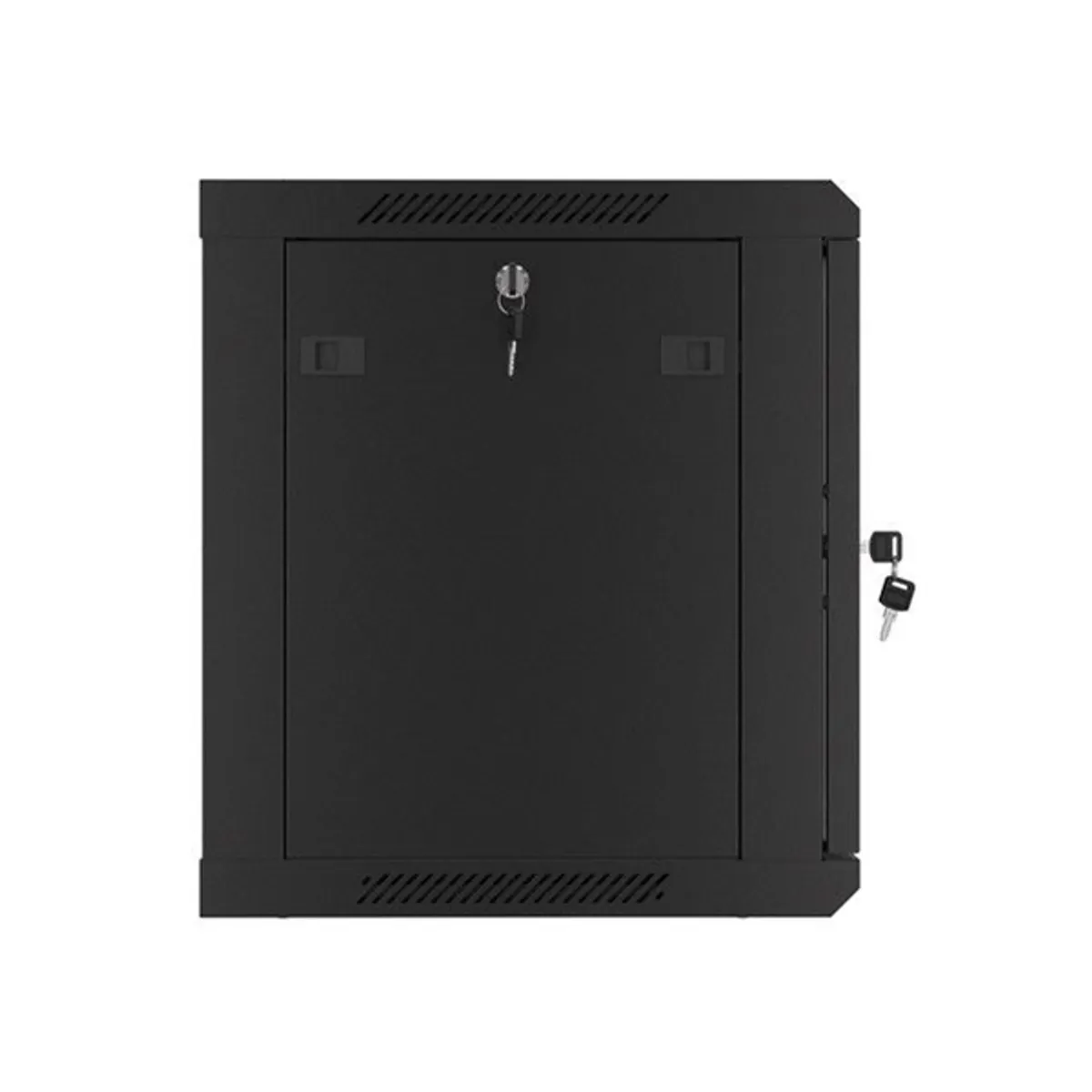 Lanberg WF01-6409-10B 19" 9U SZÉL:600mm MÉLY:450mm MAG:512mm lapraszerelt üvegajtós fekete fali rack szekrény #6