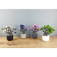 IRIS E5722 dekoráció művirággal cserépben 12x17cm #1