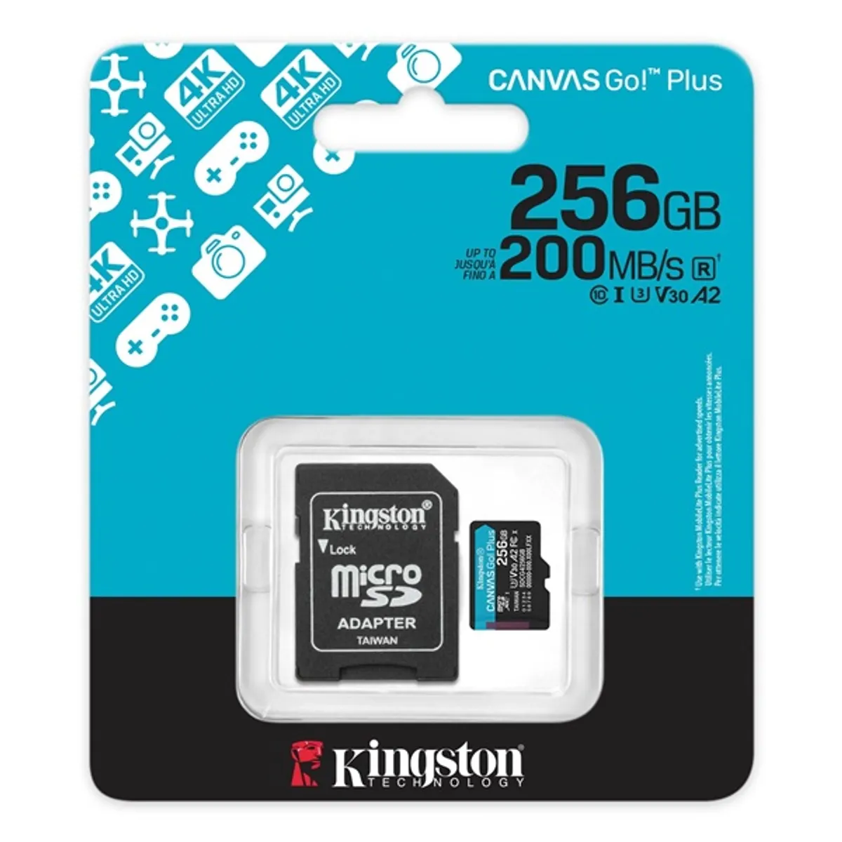 Kingston 256GB SD micro (MicroSDXC V30 U3) SDCG4/256GB memória kártya adapterrel #3