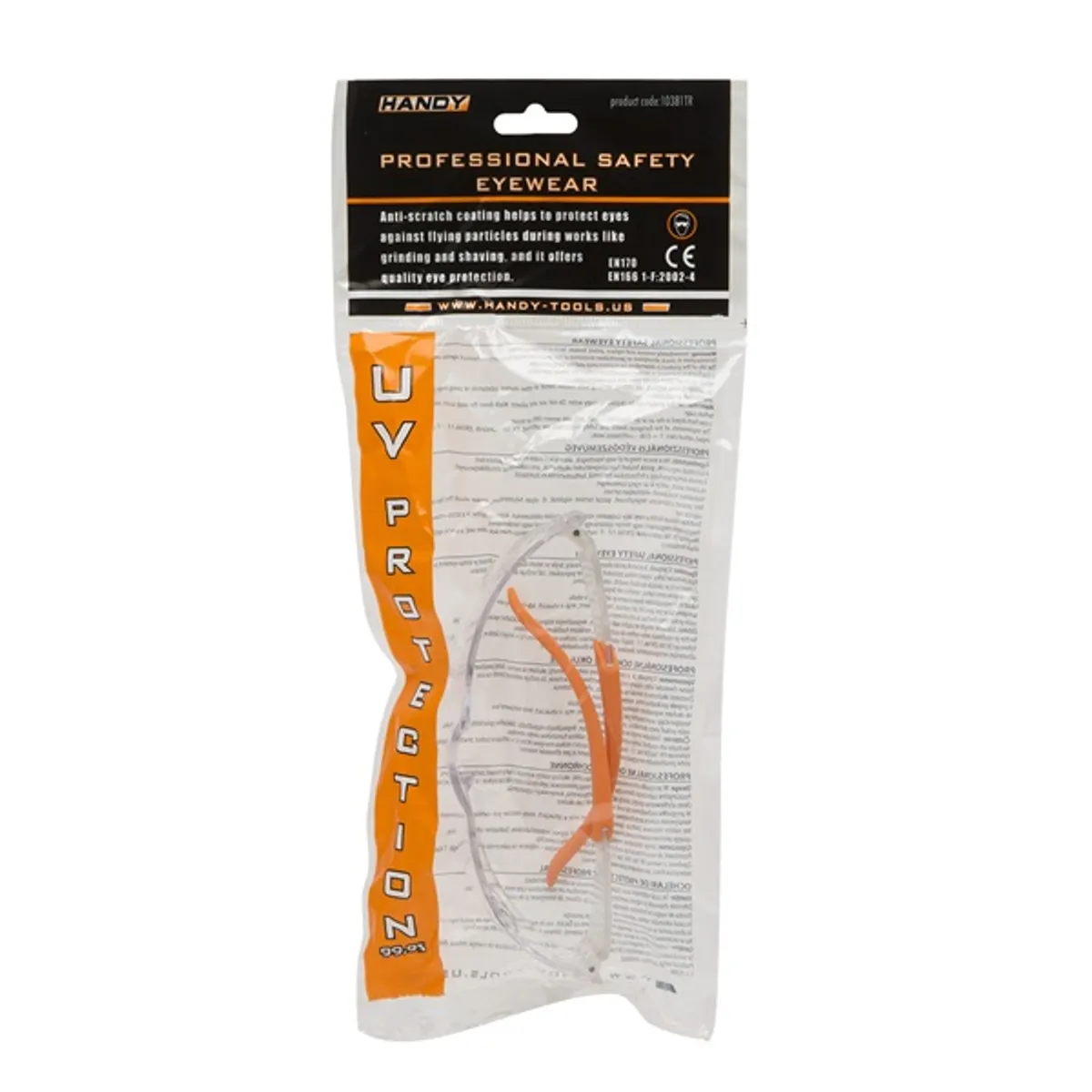 Handy 10381TR professzionális átlátszó védőszemüveg UV védelemmel #2