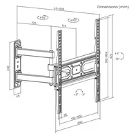 Sbox PLB-3644-2 32"-55" dönthető, forgatható TV fali konzol #8