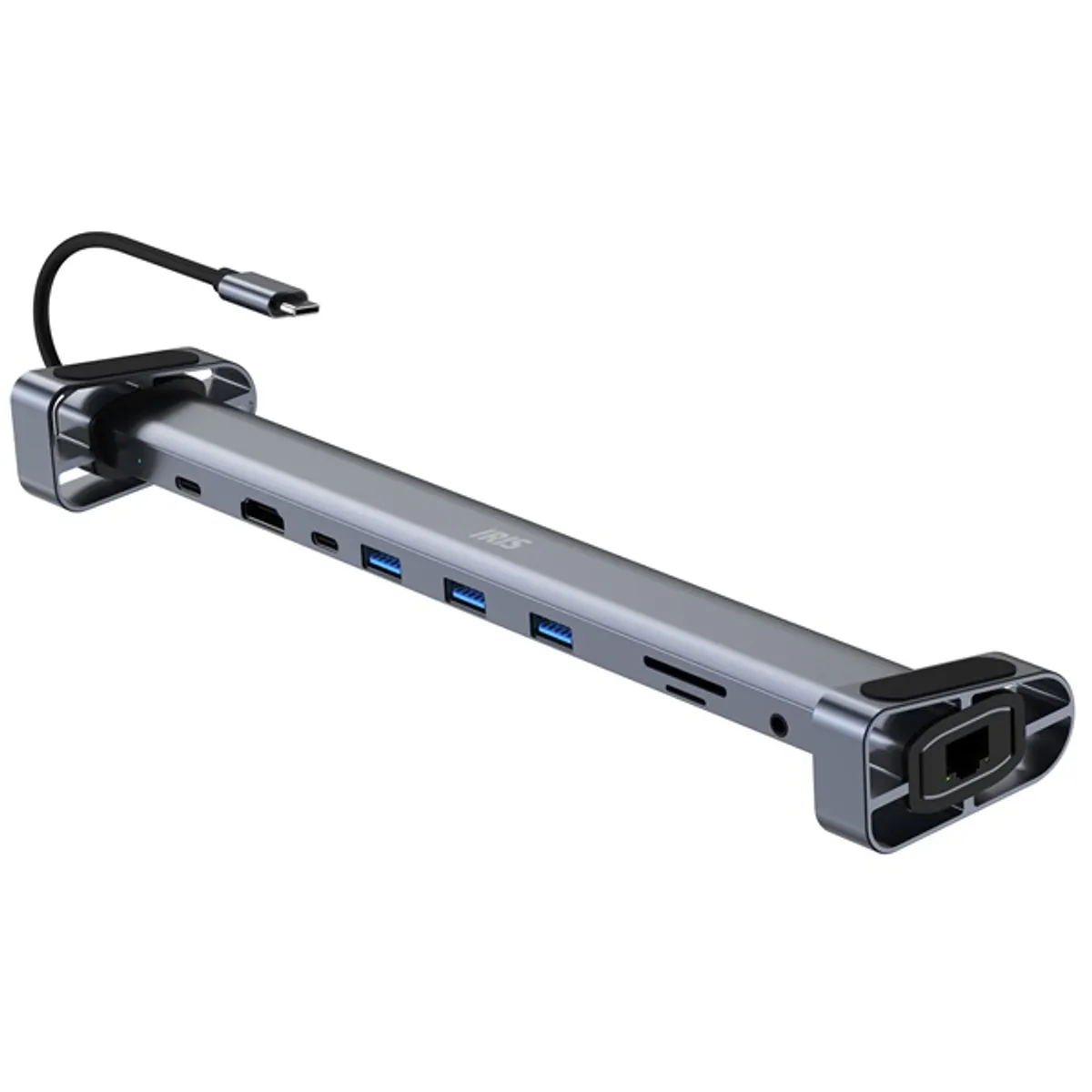 Iris IH10 10in1 (3xUSB/1xLAN/1xHDMI/1xSD/1xmicroSD/1xUSB-C/1xDP-USB-C 100W/1x3,5mm Jack) Dokkoló #1