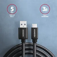 Axagon BUCM3-AM15AB USB-C 3.2 Gen 1 -  USB-A 1,5 m fekete kábel #2