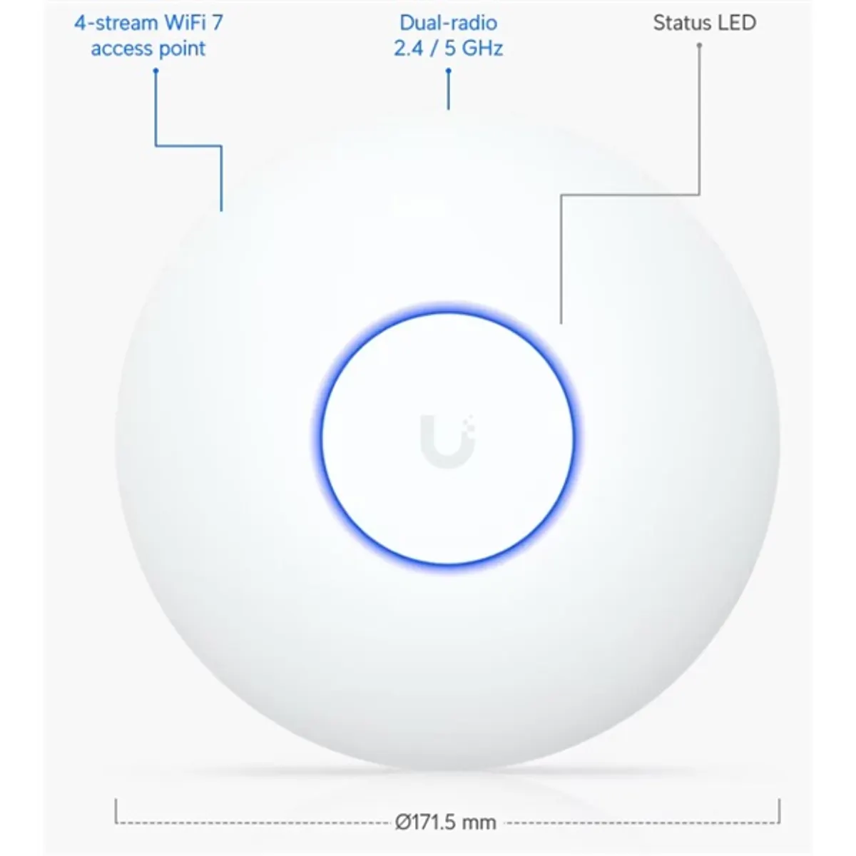Ubiquiti UniFi U7-Lite 802.11be Wi-Fi 7 Dual-band beltéri Access Point #5