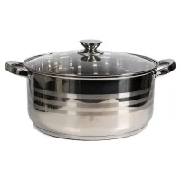 TOO LP-7170-10L prémium rozsdamentes edény 10 liter fazék/lábas+fedő 30 x 14,5cm