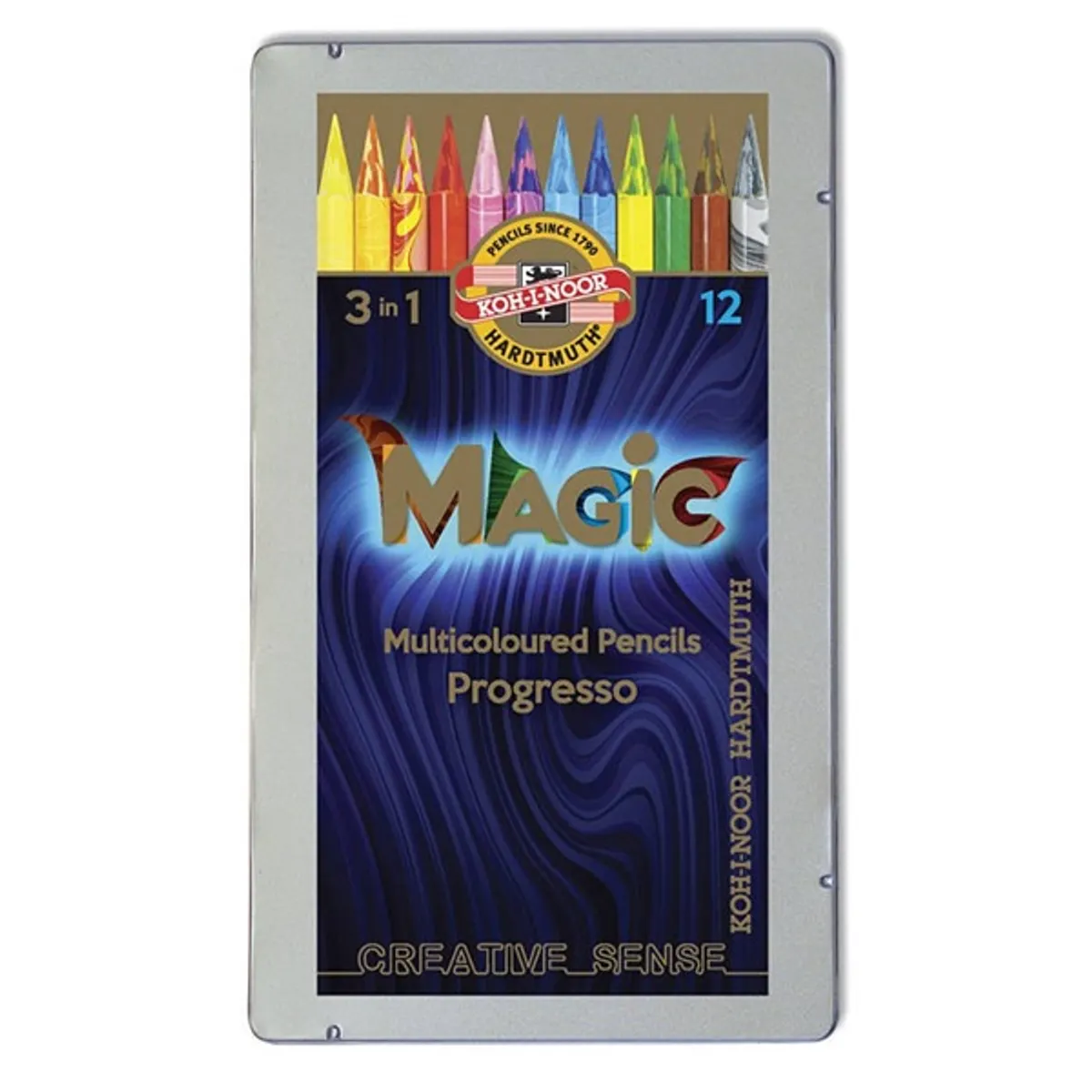 Koh-I-Noor 8772 Progresso Magic henger alakú 12db-os színesceruza készlet #2