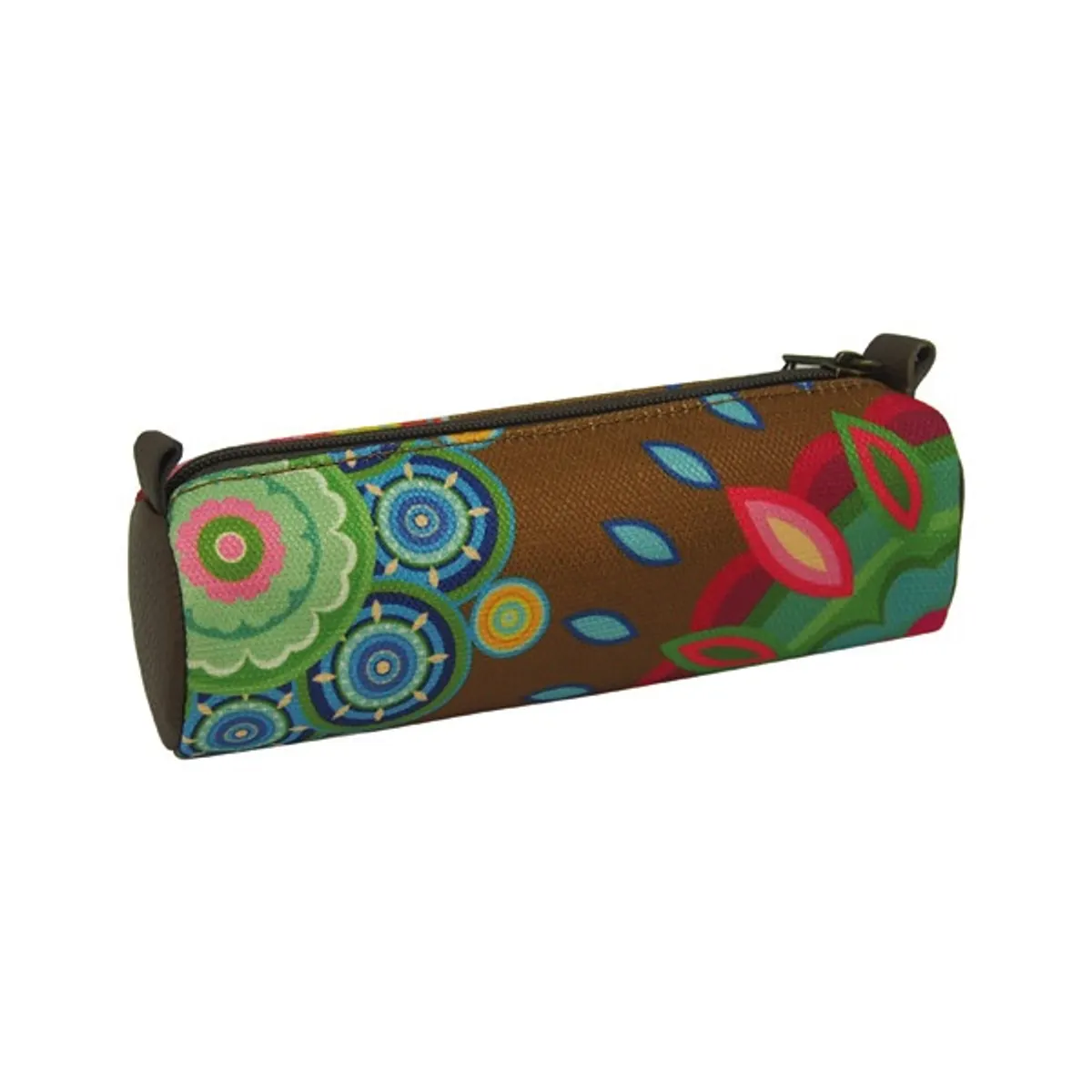 John Gabriel szövet-bőr henger mintás C tolltartó #3