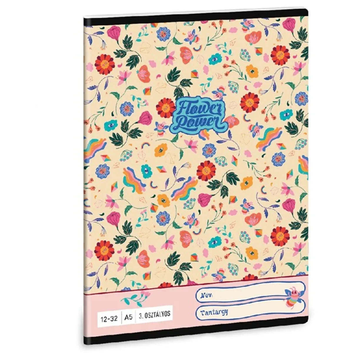 Ars Una Flower Power 23 (5260) A5 12-32 3. osztályos vonalas füzet #1