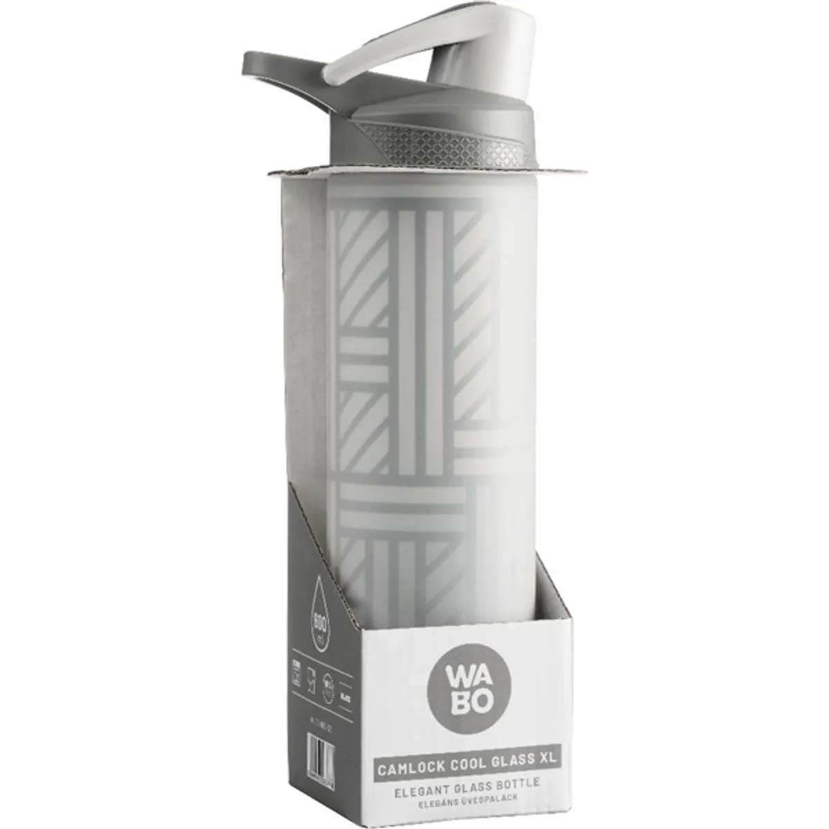Wabo 600ml szürke üveg csatos kulacs #2