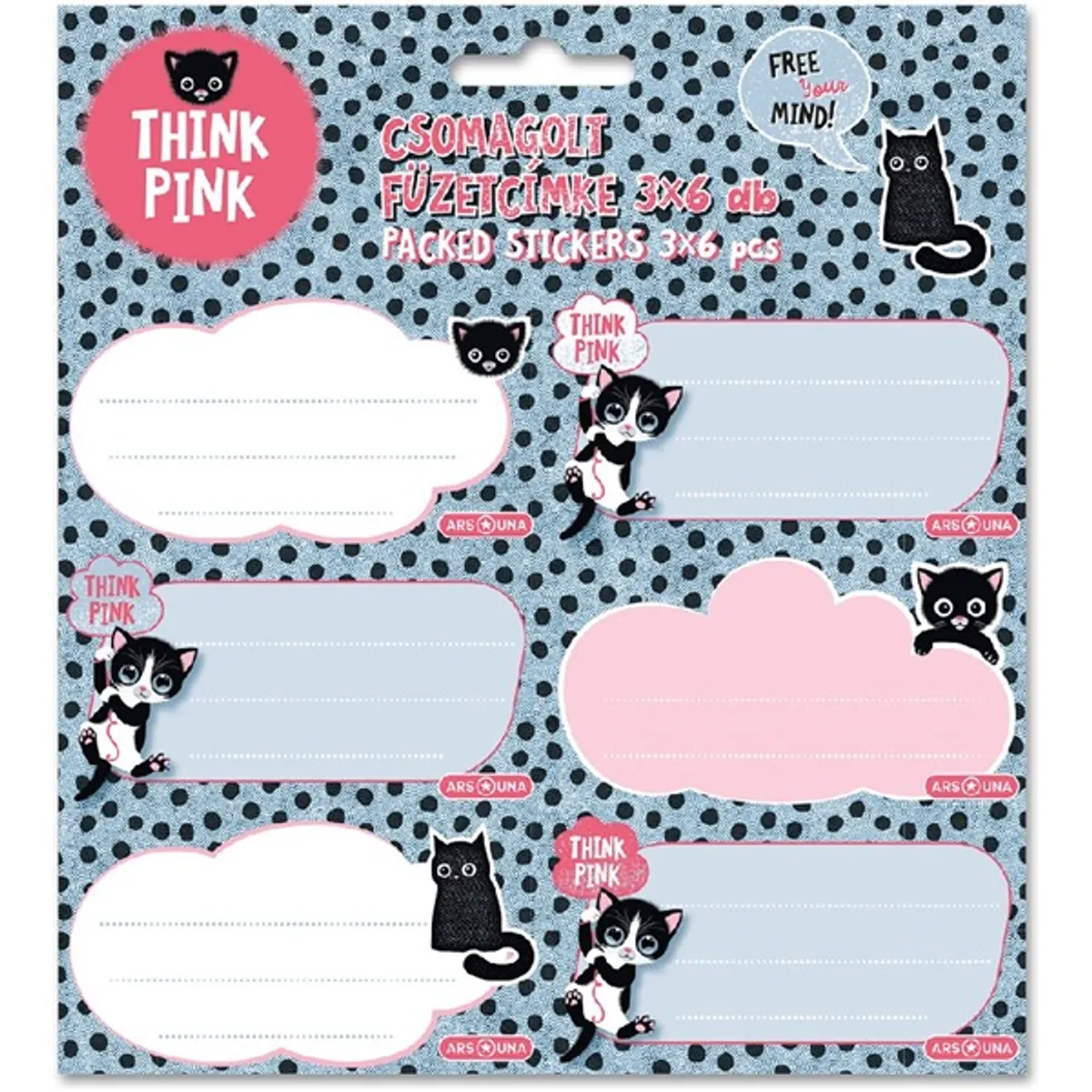 Ars Una Think-Pink 23 (5285) 3x6db füzetcímke #1