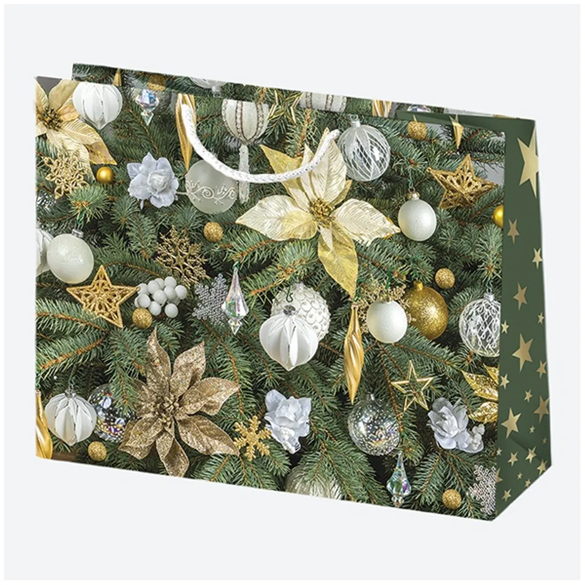 IRIS Karácsonyi ajándéktasak, 300x230x100 mm, különböző színekben és mintával #1
