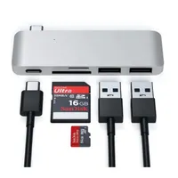 Satechi ST-TCUPS Aluminium Type-C ezüst HUB #4