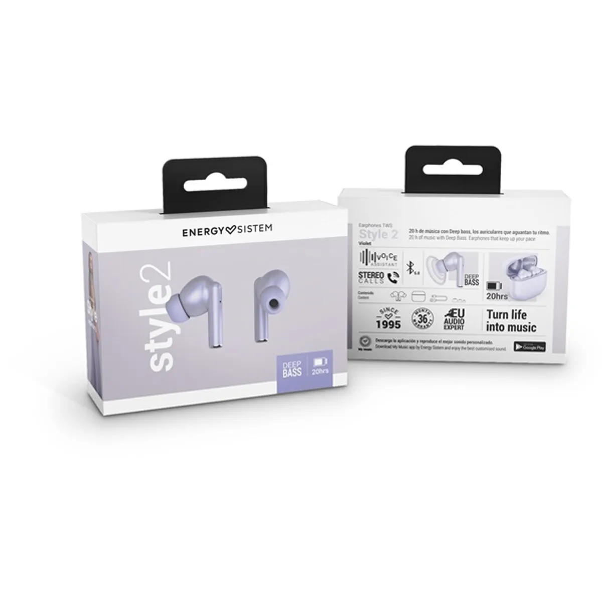 Energy Sistem EN 452965 Style 2 Violet True Wireless fülhallgató #7