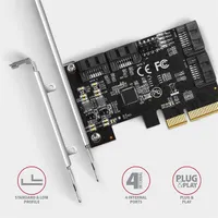 Axagon PCES-SA4X4 4db belső SATAIII portos PCI-Express kártya #3